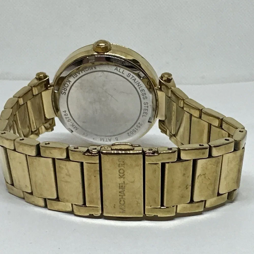 Michael Kors Parker MK5784 Women's Gold Stainless Steel Analog Dial Watch NUL17